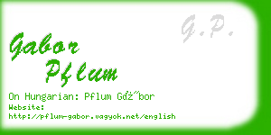 gabor pflum business card